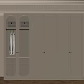 Modern White Wardrobe With Glass Doors Drawers And Minimalist Style