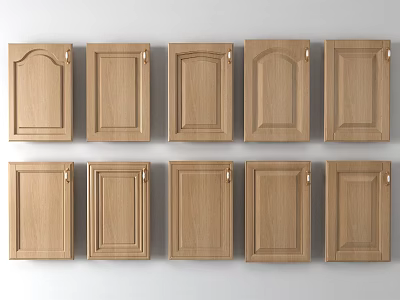 Wooden Kitchen Cabinet Doors With Various Designs And Styles For Home 3d model