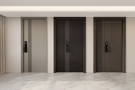 Modern security door 3d model