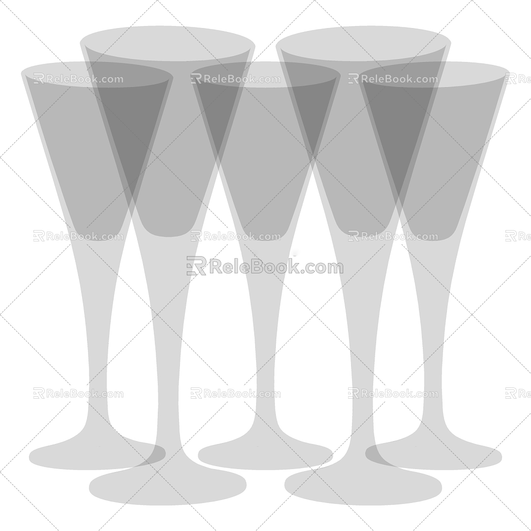 Modern Wine Glass Tableware model