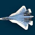 Modern Military Fighter Jet With Camouflage Paint Scheme And Twin Engine Design
