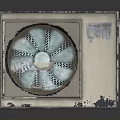 Vintage Electric Fan With Retro Square Design And Metal Blades Structure