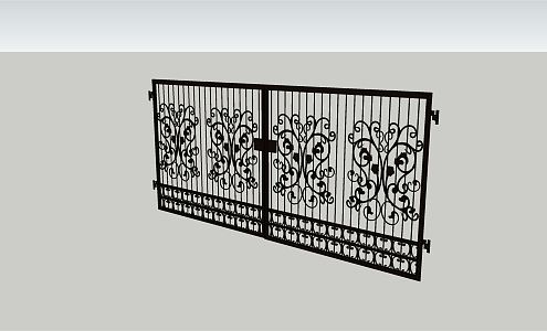 Jane European Gate Iron Gate 3d model