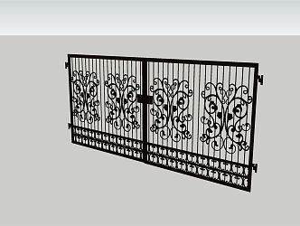 Jane European Gate Iron Gate 3d model