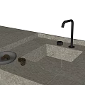 Modern sink faucet 3d model