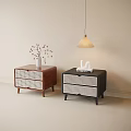 Modern bedside table bedside chandelier 3d model