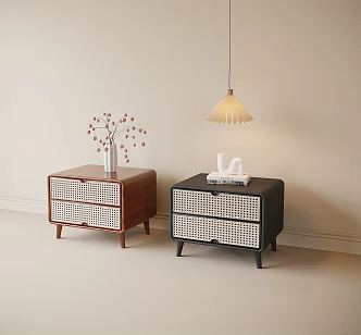 Modern bedside table bedside chandelier 3d model