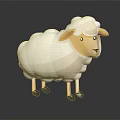 Adorable White Cartoon Sheep Shaped Furniture With Rounded Design For Kids Room