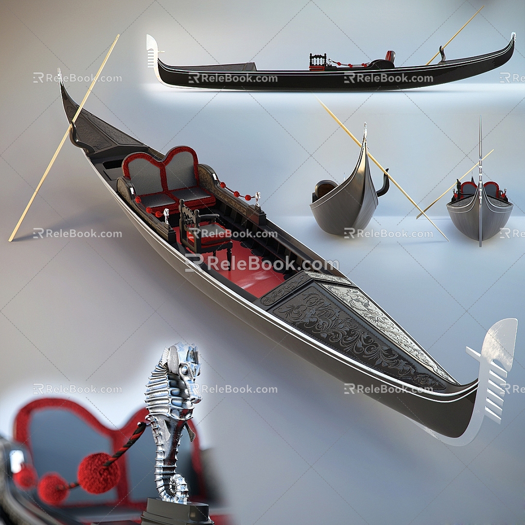 gondola ship 3d model