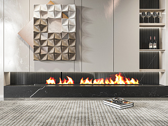 Modern Fireplace 3d model