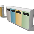 Public Facilities Colorful Recycling Bins Design For Waste Sorting In Public Areas
