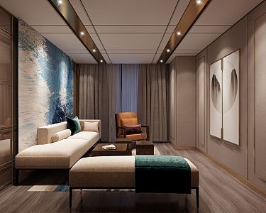 New Chinese Living Room 3d model