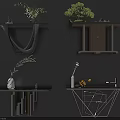 Diverse Console Table Designs Featuring Wooden Metal And Marble Tops With Plant Decorations