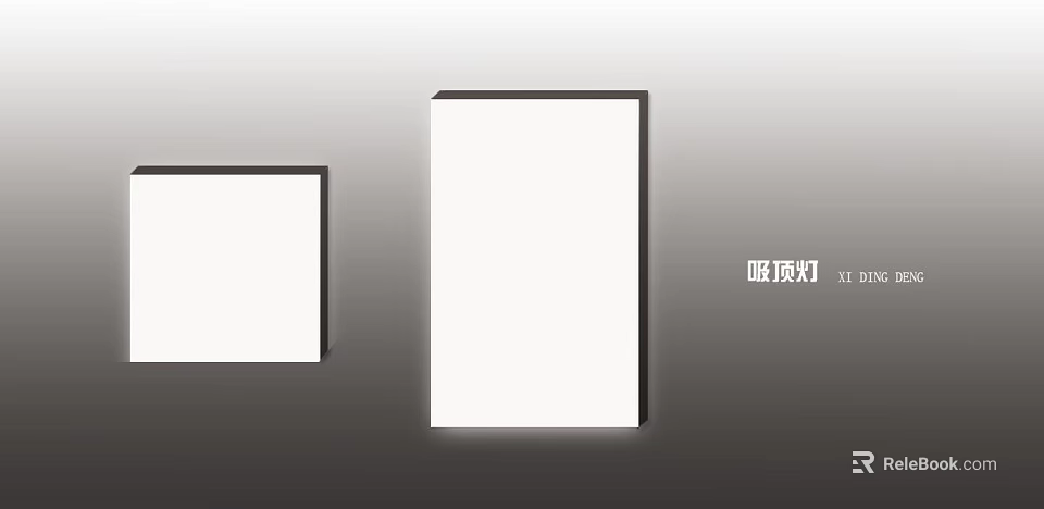 Modern Flush Mount Ceiling Light With White Panel Black Frame And Different Sizes Design 3d model 