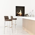 Modern Bar Chair Combination Bar Chair Combination 3d model