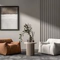 Modern Casual Sofa Combination Single Sofa 3d model