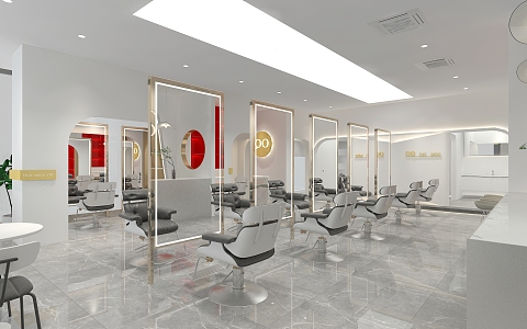 Modern Barber Shop Hair Styling Shop 3d model