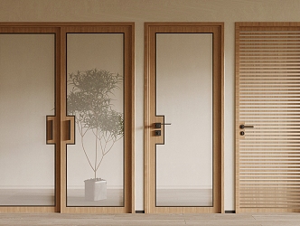 New Chinese Style Flat Door 3d model