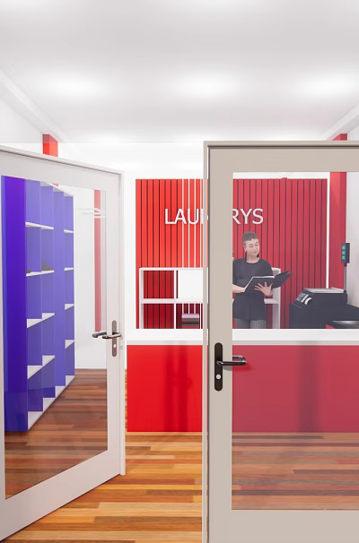 Simple Laundry Hall 3d model