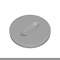 Modern Minimalist White Round Wall Decor With Elongated Slot Design For Home