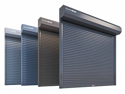 HUAPU Roller Shutter Doors With Various Colors And Modern Design 3d model