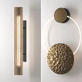 Modern Wall Lamps With Geometric Shapes Metal Glass Black Gold Design