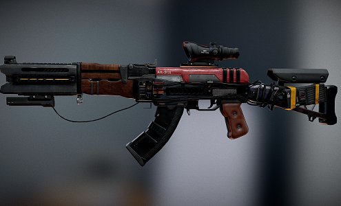 Weapons Sci-Fi Rifle 3d model