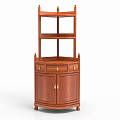 Elegant Traditional Wooden Corner Cabinet With Drawers Shelves And Golden Handles
