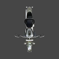 Classic Vintage Cruiser Motorcycle With Chrome Accents Black Seat And Stylish Retro Design