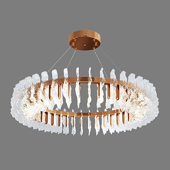 Simple Light Luxury Chandelier 3d model