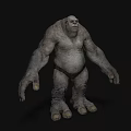 3D Stone Giant Character Creature Design With Muscular Build And Rock Like Skin