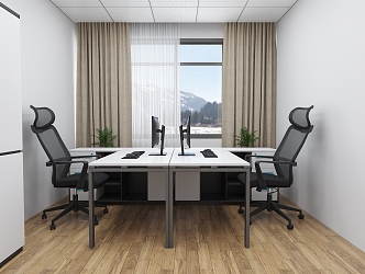 Office Chair Office Desk Staff Office Leadership Office 3d model