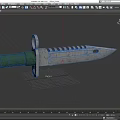 Tactical Combat Knife With Serrated Blade Green Textured Handle Lanyard Ring And Silver Reflective Edge