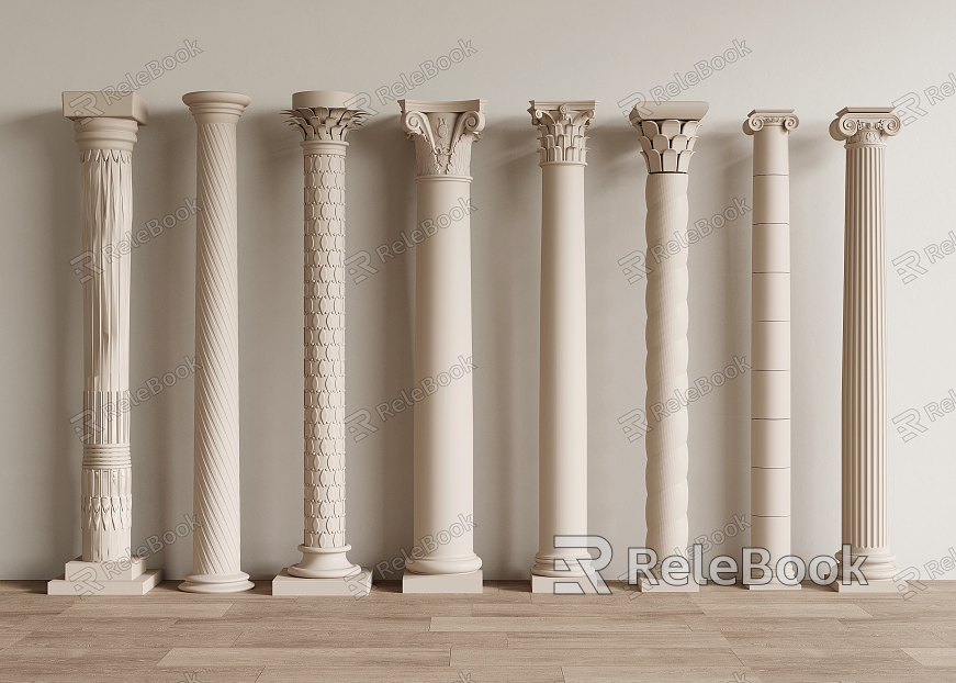 French Roman Column Square Column model