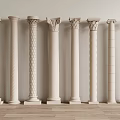 French Roman Column Square Column 3d model