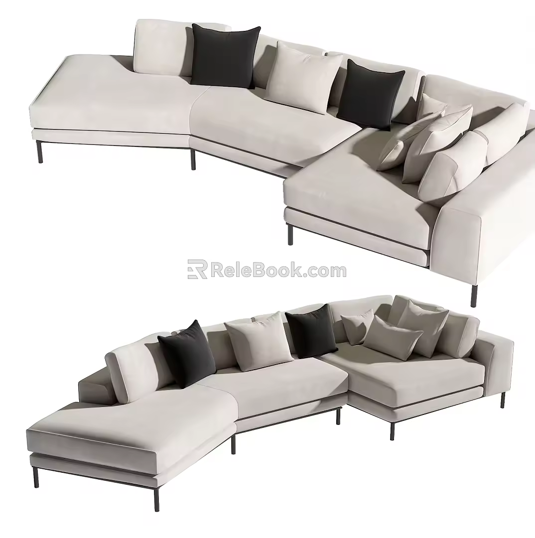 Modern Multiplayer Sofa 3d model