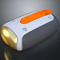 Stylish Water Vehicle Design With Orange Handle White Gray Body And Gold Light