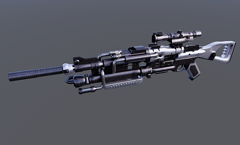 Modern Sniper Rifle 3d model