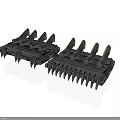 Industrial Electronic Components With Multiple Metal Pins And Heat Sink Structures