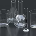 Ceramic Laboratory Vessels With Graduated Scales And Various Transparent Shapes