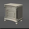 White Entryway Cabinet Side Cabinet With European Style Carved Details Drawer And Door