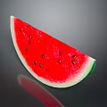 Fresh Ripe Watermelon Slice With Red Flesh Black Seeds And Green Rind