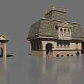 Classical European Architecture With Green Domes Columns And Arched Stone Structures