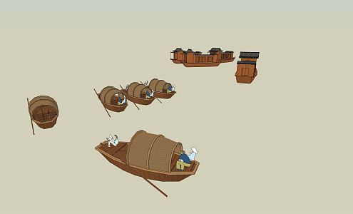 Chinese boat 3d model