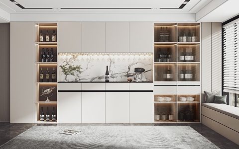 Wine Cabinet Wine Cabinet Combination Kitchen Wine Cabinet 3d model