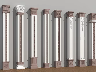 Chinese New Chinese Pillar 3d model