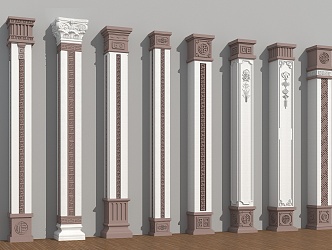 Chinese New Chinese Pillar 3d model