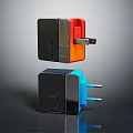 Modern Dual Color Switch Panels With Black Orange Blue And Number Markings Design
