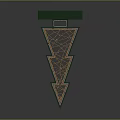 Green And Gold Lightning Shaped Equipment With Frame And Mesh Structure
