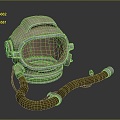 Diving Helmet Diver Diving Suit Heavy Duty Diving Helmet Diving Equipment Diving Facility Helmet 3d model